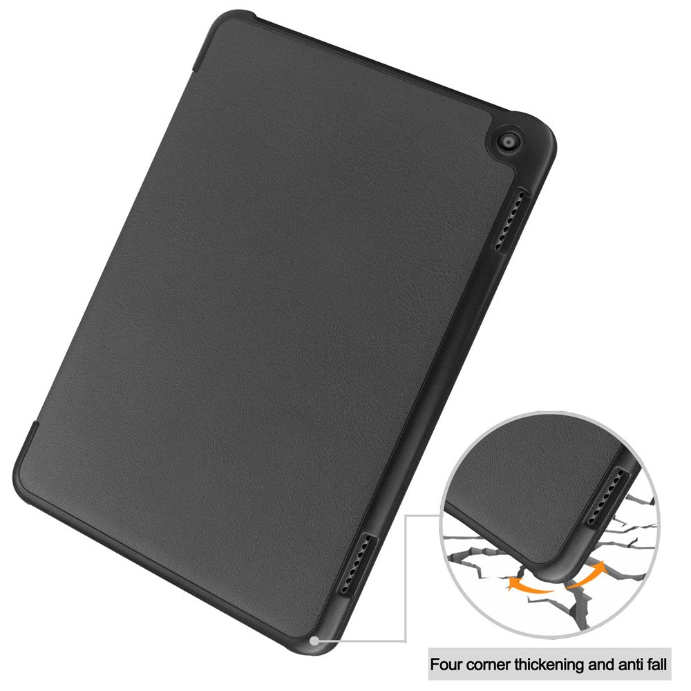 For Amazon Fire HD 8 (2022) PU Leather Tri-fold Stand Tablet Case Auto Wake / Sleep Full Protection Cover