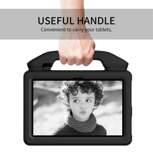 For Amazon Fire 7 (2022) Foldable Thumb Kickstand EVA Tablet Case Drop-proof Cover with Handle