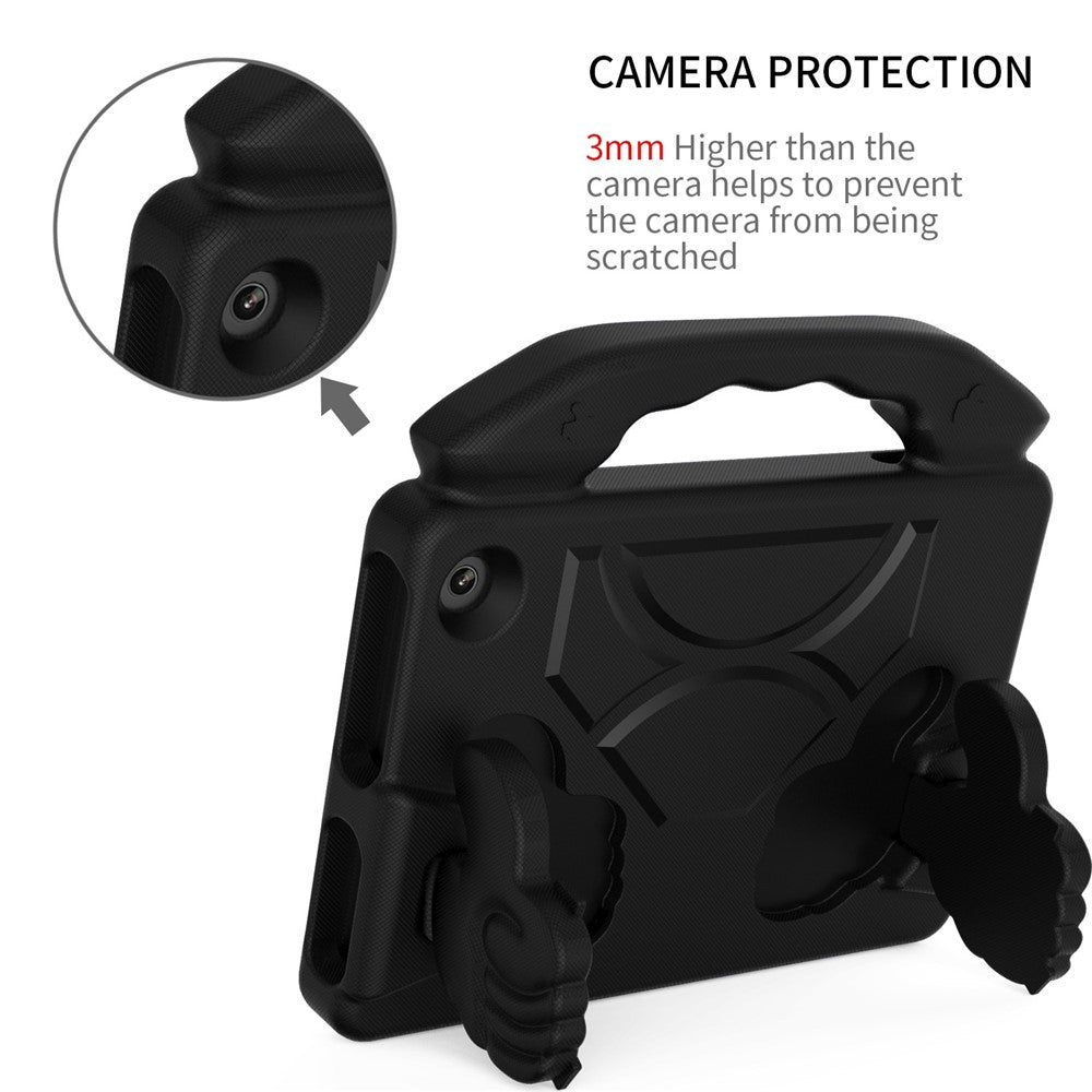 For Amazon Fire 7 (2022) Foldable Thumb Kickstand EVA Tablet Case Drop-proof Cover with Handle