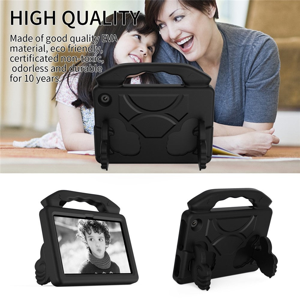 For Amazon Fire 7 (2022) Foldable Thumb Kickstand EVA Tablet Case Drop-proof Cover with Handle