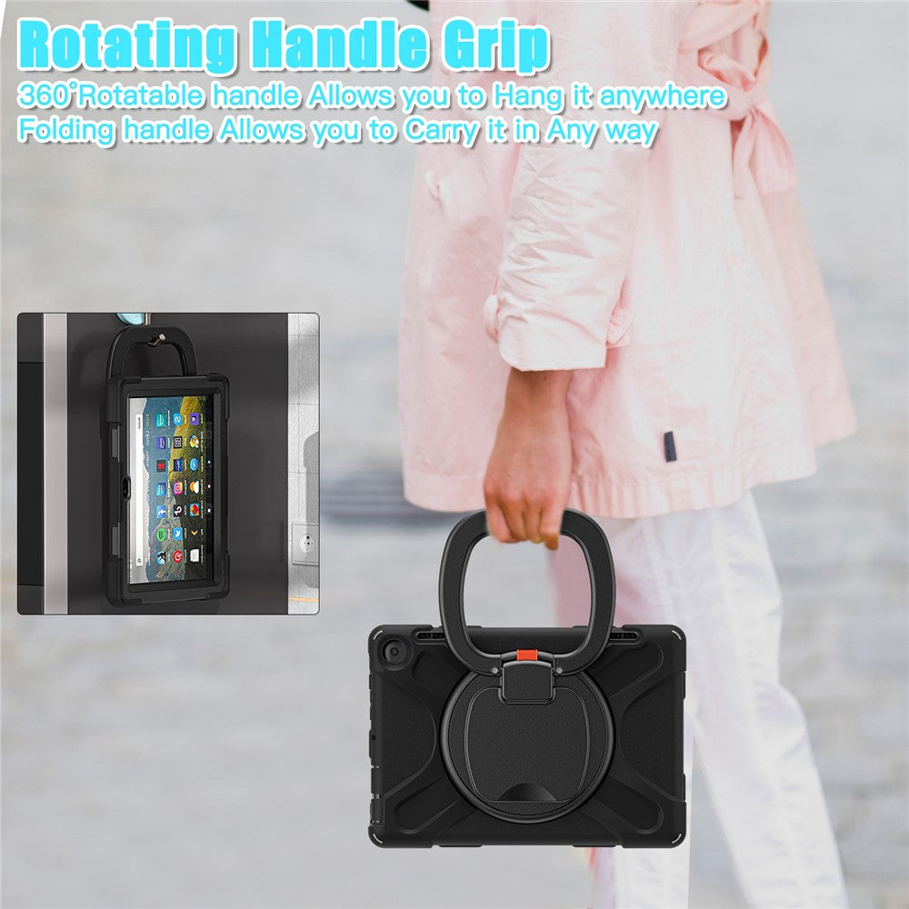 For Amazon Fire HD 8 (2022) / HD 8 (2024) Bump Proof Tablet Case PC+Silicone Protective Cover with Kickstand