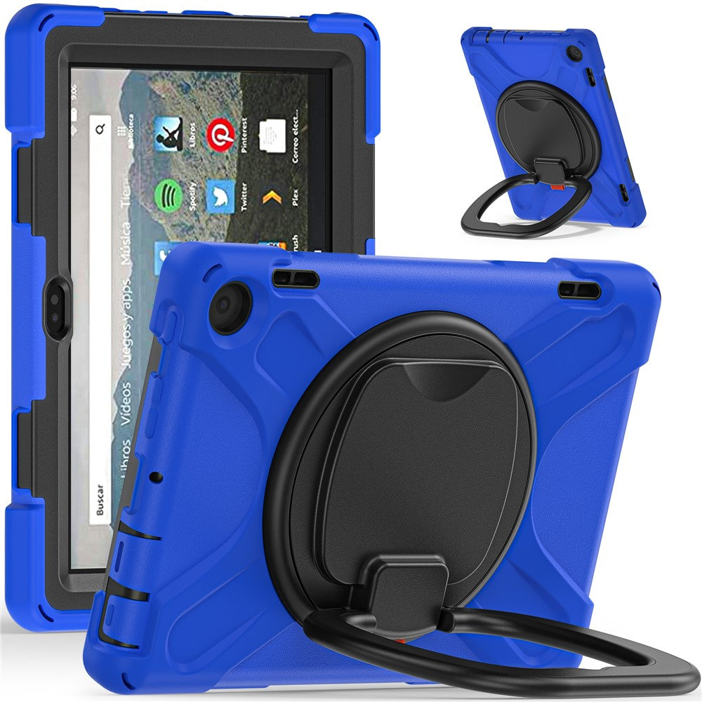 For Amazon Fire HD 8 (2022) / HD 8 (2024) Bump Proof Tablet Case PC+Silicone Protective Cover with Kickstand