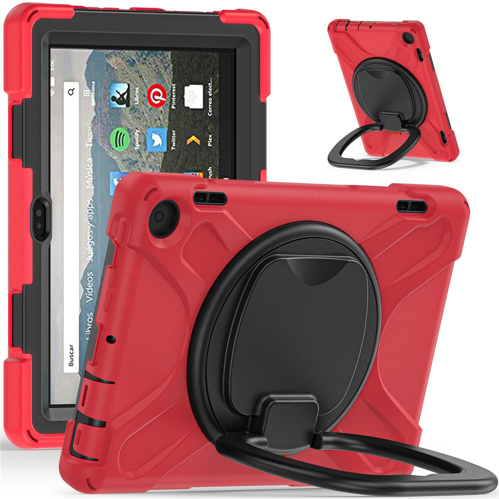 For Amazon Fire HD 8 (2022) / HD 8 (2024) Bump Proof Tablet Case PC+Silicone Protective Cover with Kickstand