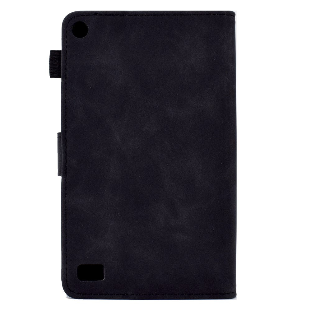 For Amazon Fire 7 (2015) / (2017) / (2019) Butterfly Flower Pattern Imprinted Magnetic Flip Protection Cover PU Leather Stand Card Holder Tablet Case with Auto Wake / Sleep