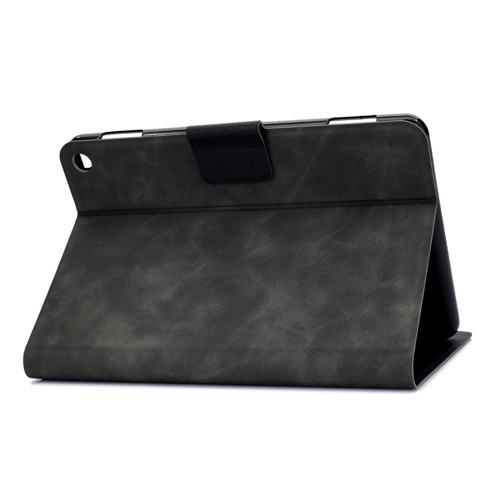 For Amazon Fire HD 8 (2022) Cowhide Texture PU Leather Tablet Case Card Holder Magnetic Clasp Cover with Foldable Stand
