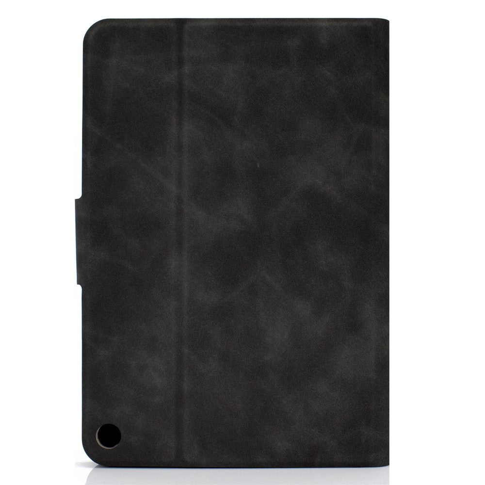 For Amazon Fire HD 8 (2022) Cowhide Texture PU Leather Tablet Case Card Holder Magnetic Clasp Cover with Foldable Stand