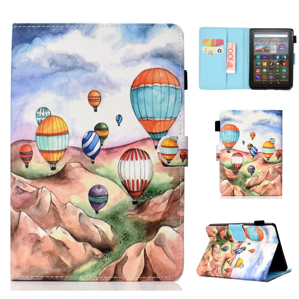 For Amazon Kindle Youth Edition 2022 Folio Flip Tablet Stand Case Stitching Line PU Leather Card Holder Protective Cover