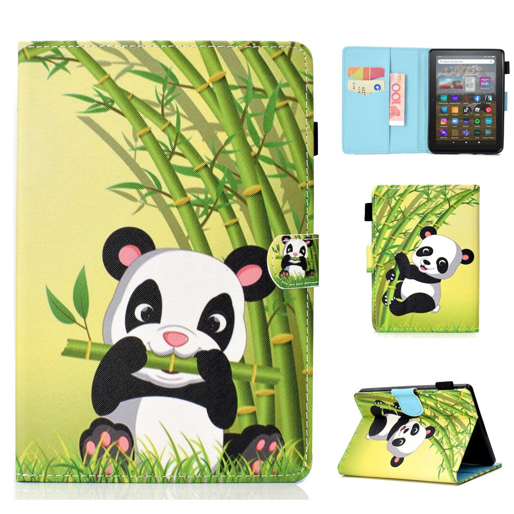 For Amazon Kindle Youth Edition 2022 Folio Flip Tablet Stand Case Stitching Line PU Leather Card Holder Protective Cover