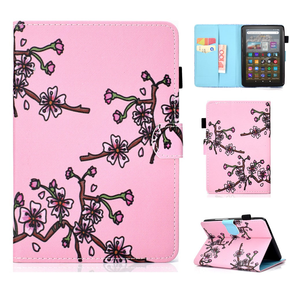 For Amazon Kindle Youth Edition 2022 Folio Flip Tablet Stand Case Stitching Line PU Leather Card Holder Protective Cover