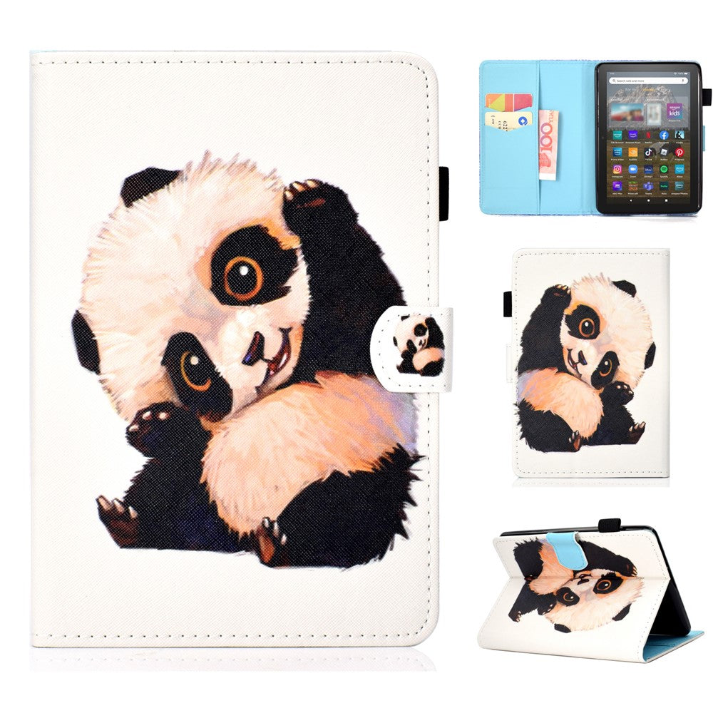For Amazon Kindle Youth Edition 2022 Folio Flip Tablet Stand Case Stitching Line PU Leather Card Holder Protective Cover