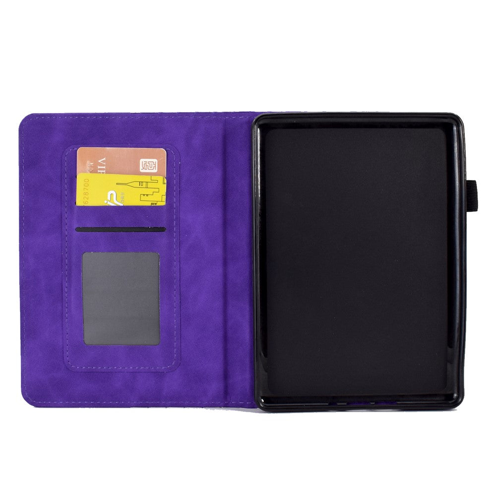 For Amazon Kindle Youth Edition 2022 PU Leather Folding Stand Cover Pattern Imprinted Card Holder Tablet Shell with Auto Wake / Sleep
