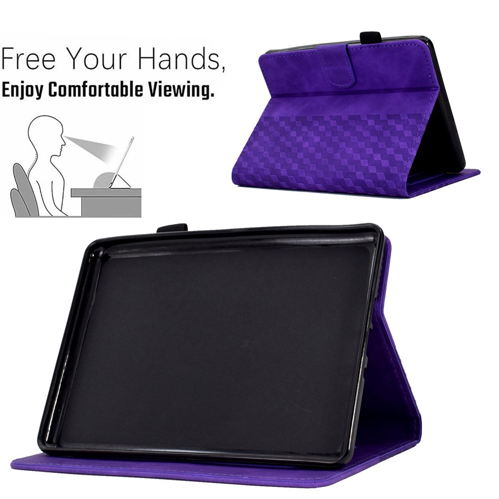 For Amazon Kindle Youth Edition 2022 PU Leather Folding Stand Cover Pattern Imprinted Card Holder Tablet Shell with Auto Wake / Sleep