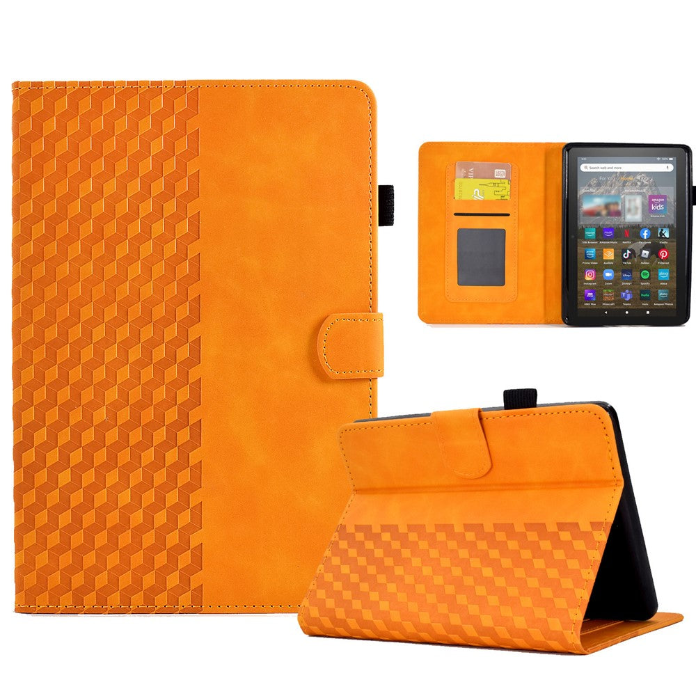 For Amazon Kindle Youth Edition 2022 PU Leather Folding Stand Cover Pattern Imprinted Card Holder Tablet Shell with Auto Wake / Sleep