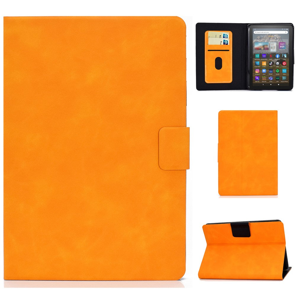 For Amazon Kindle Youth Edition 2022 Folio Stand PU Leather Cowhide Texture Tablet Case Card Holder Magnetic Cover