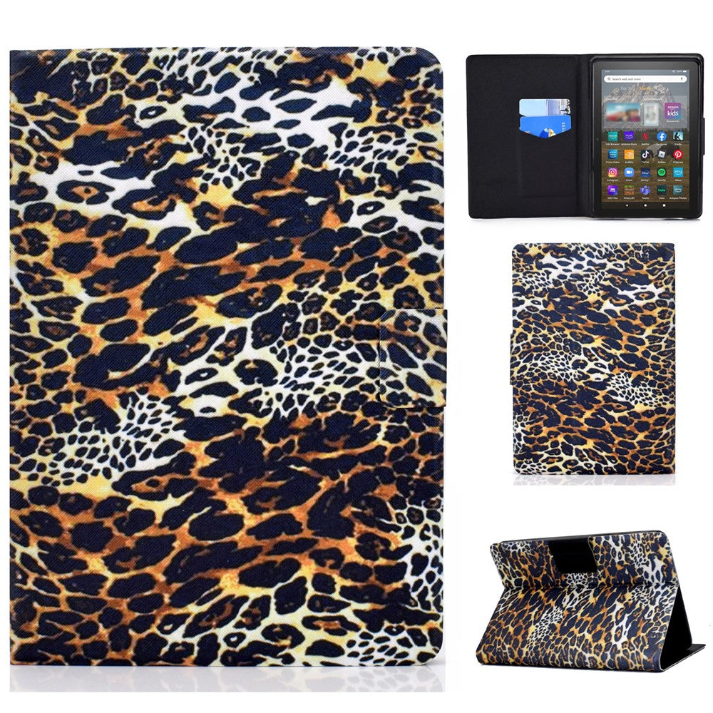 For Amazon Kindle Youth Edition 2022 Pattern Printing Flip Tablet Case PU Leather Card Holder Stand Magnetic Cover
