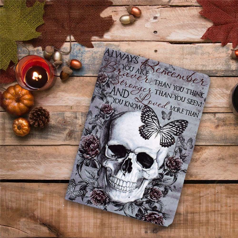 For Amazon Kindle Youth Edition 2022 Folio Flip PU Leather Cover Pattern Printing Card Holder Stand Protective Tablet Case