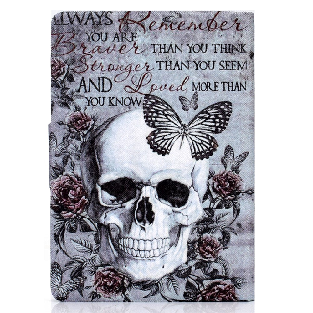For Amazon Kindle Youth Edition 2022 Folio Flip PU Leather Cover Pattern Printing Card Holder Stand Protective Tablet Case