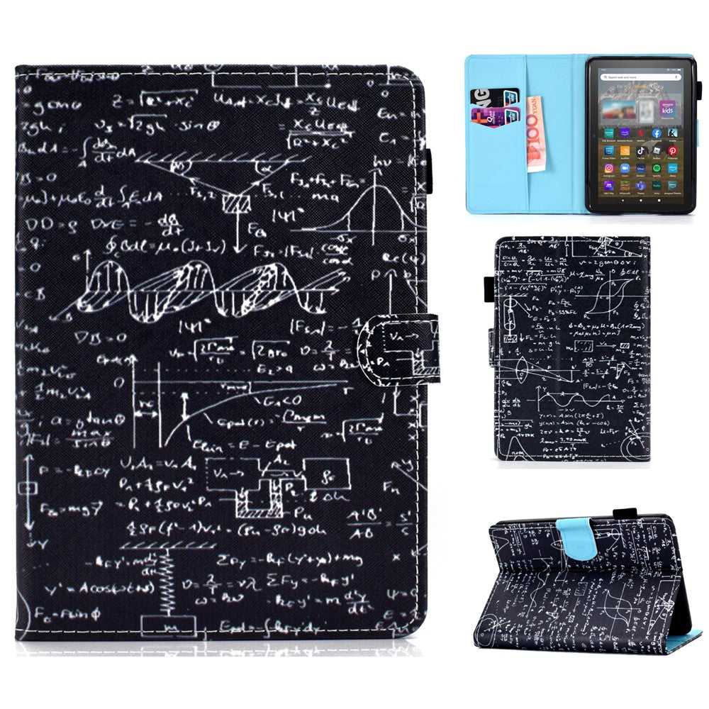 For Amazon Kindle Youth Edition 2022 Cover Stitching Line PU Leather Tablet Full Protection Case with Card Slots