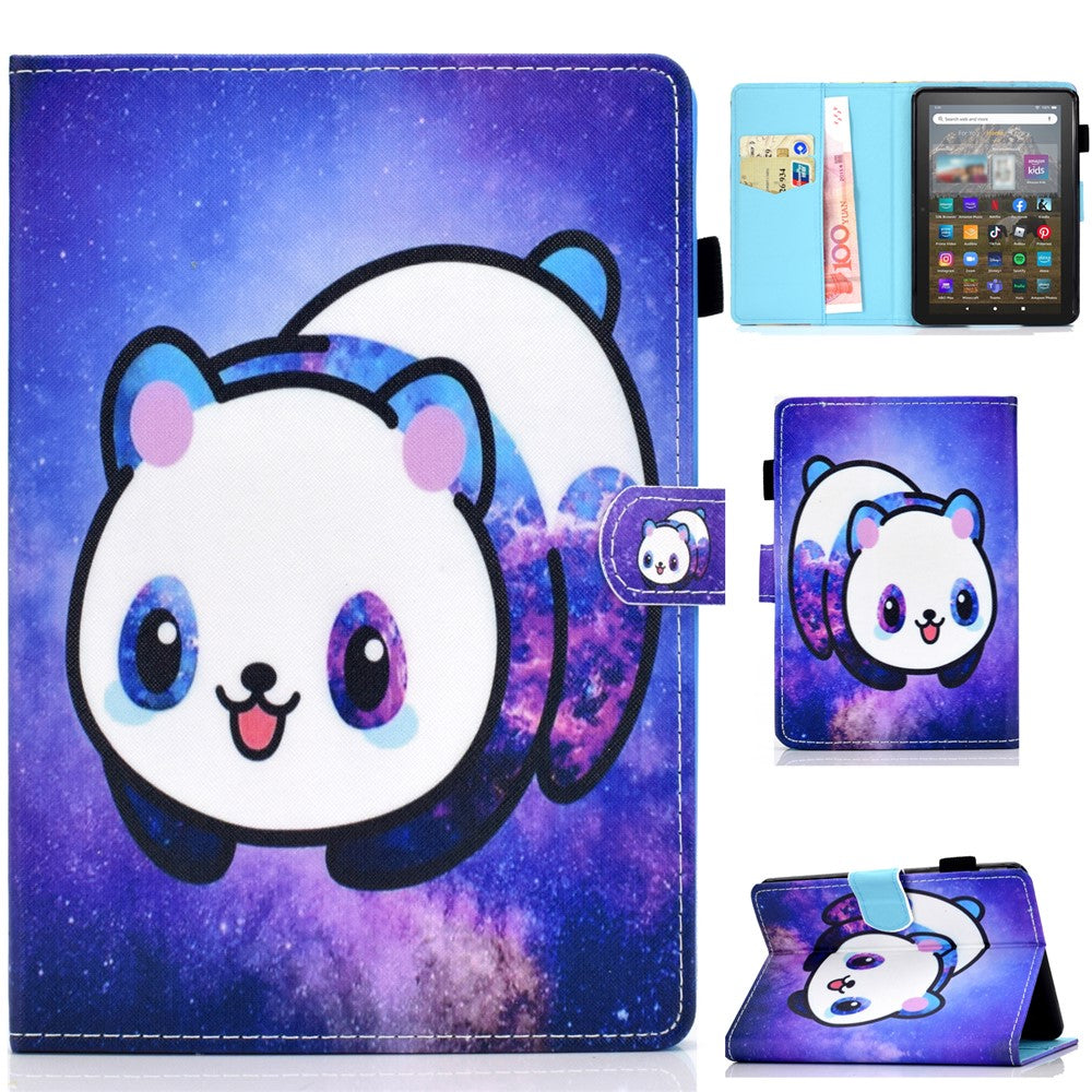 For Amazon Kindle Youth Edition 2022 Cover Stitching Line PU Leather Tablet Full Protection Case with Card Slots