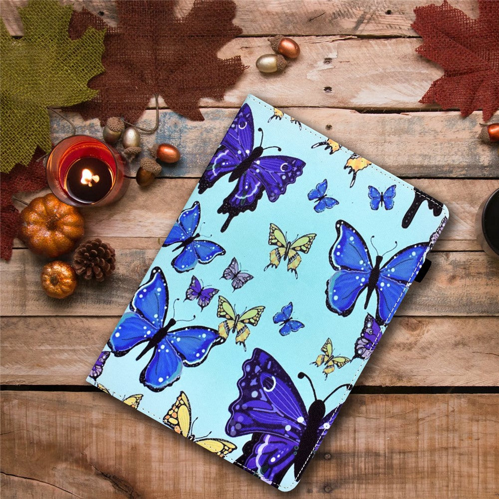 For Amazon Kindle Youth Edition 2022 PU Leather Book Style Flip Tablet Case Pattern Printing Card Holder Shockproof Cover with Elastic Band