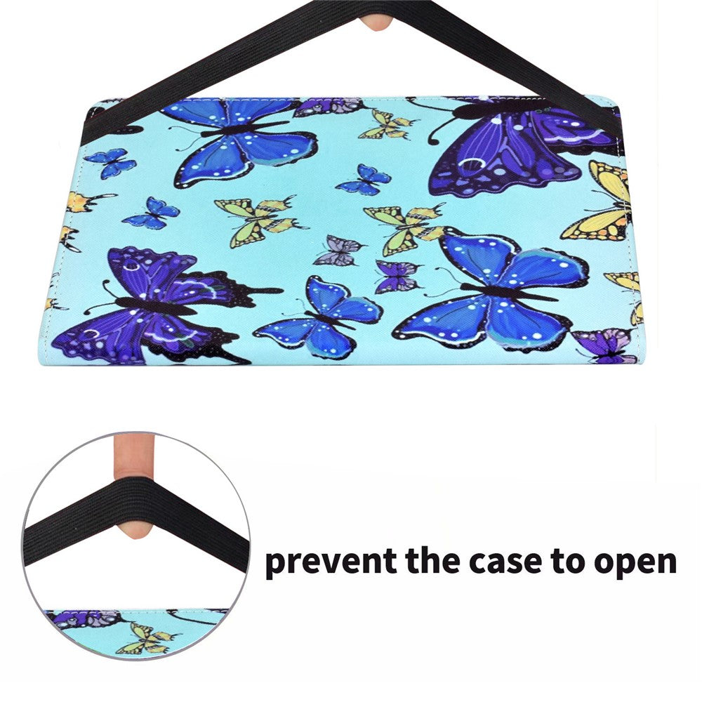 For Amazon Kindle Youth Edition 2022 PU Leather Book Style Flip Tablet Case Pattern Printing Card Holder Shockproof Cover with Elastic Band