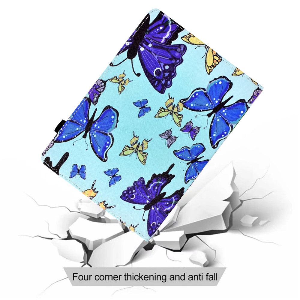For Amazon Kindle Youth Edition 2022 PU Leather Book Style Flip Tablet Case Pattern Printing Card Holder Shockproof Cover with Elastic Band