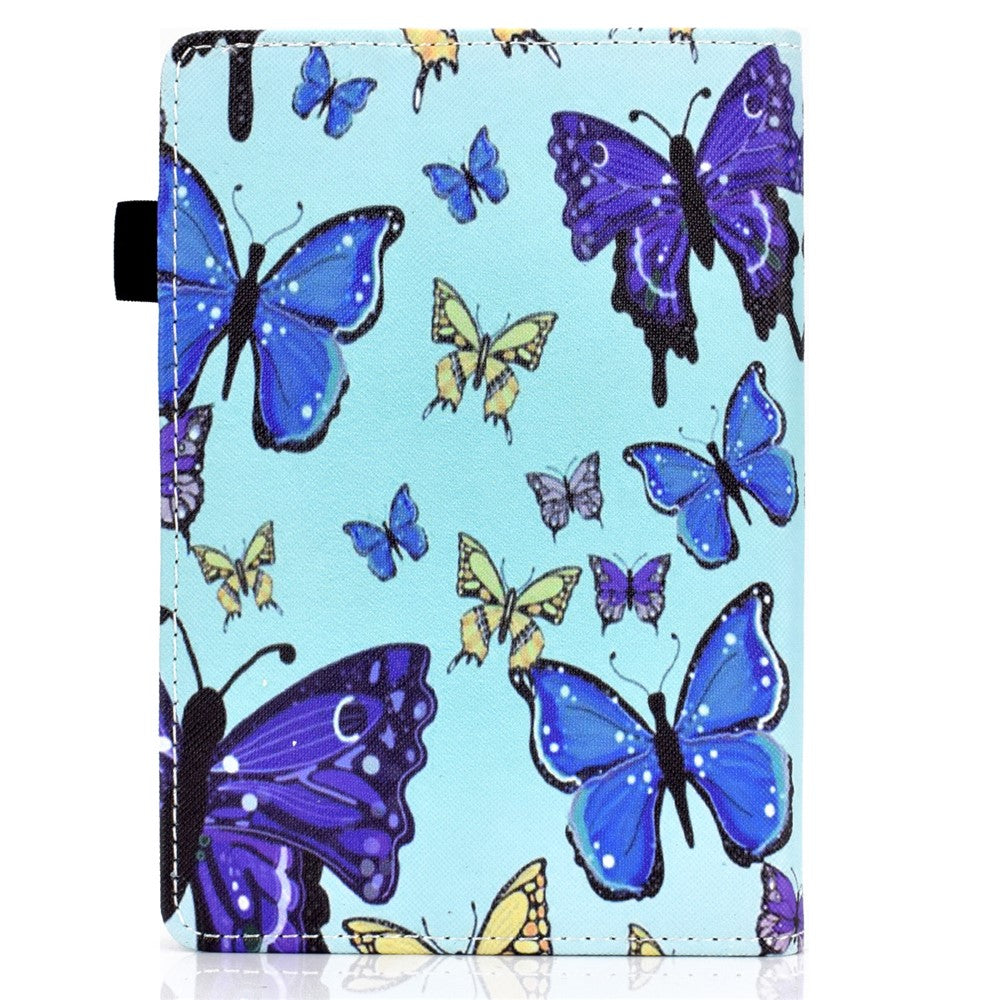 For Amazon Kindle Youth Edition 2022 PU Leather Book Style Flip Tablet Case Pattern Printing Card Holder Shockproof Cover with Elastic Band