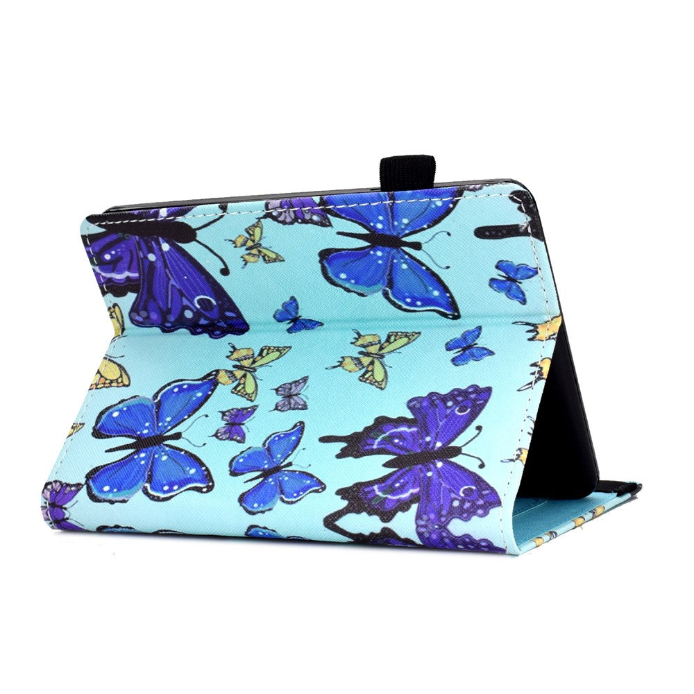 For Amazon Kindle Youth Edition 2022 PU Leather Book Style Flip Tablet Case Pattern Printing Card Holder Shockproof Cover with Elastic Band