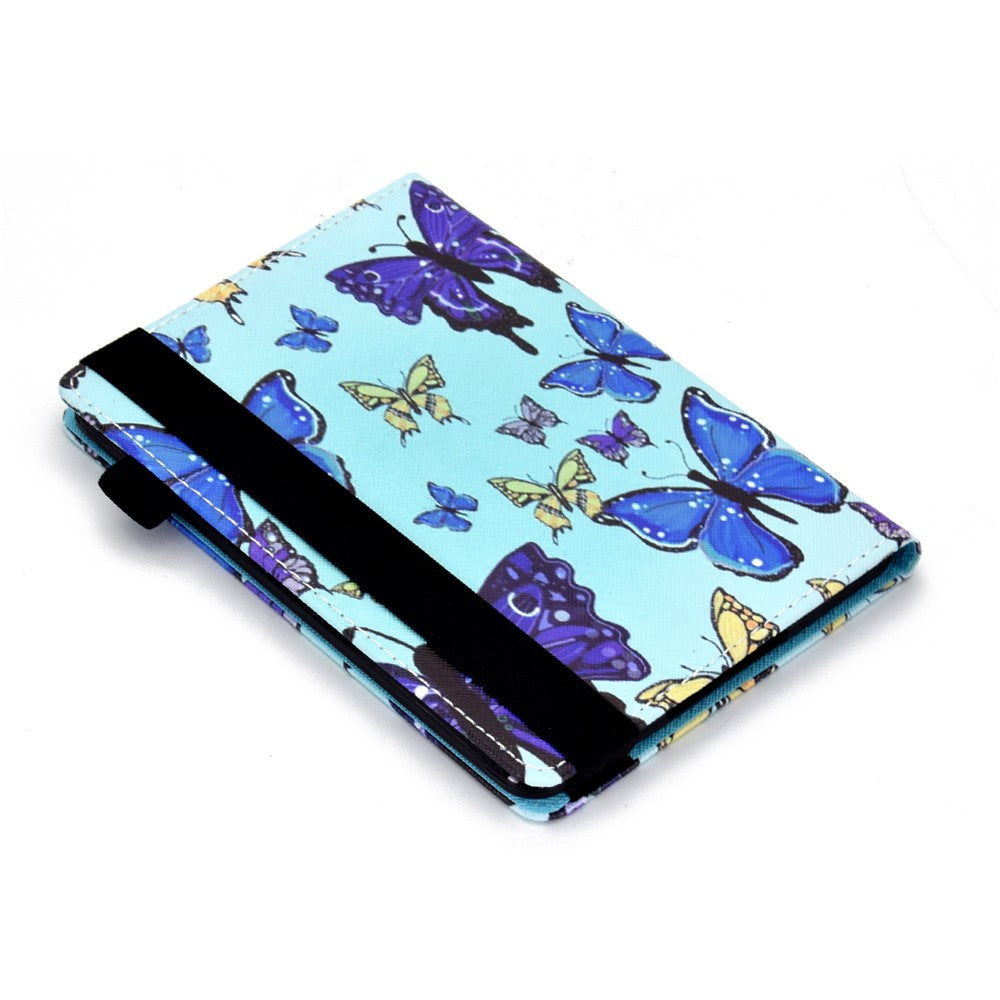 For Amazon Kindle Youth Edition 2022 PU Leather Book Style Flip Tablet Case Pattern Printing Card Holder Shockproof Cover with Elastic Band