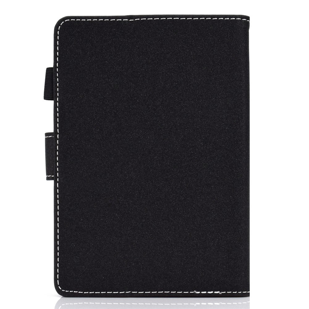 For Amazon Kindle Youth Edition 2022 PU Leather Stitching Line Tablet Case Card Slot Stand Folio Cover with Pencil Holder