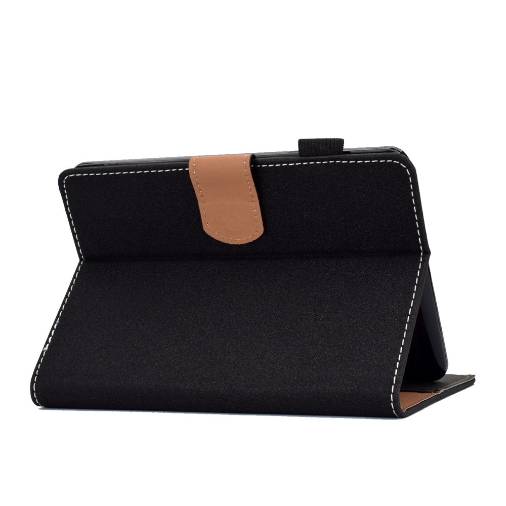 For Amazon Kindle Youth Edition 2022 PU Leather Stitching Line Tablet Case Card Slot Stand Folio Cover with Pencil Holder