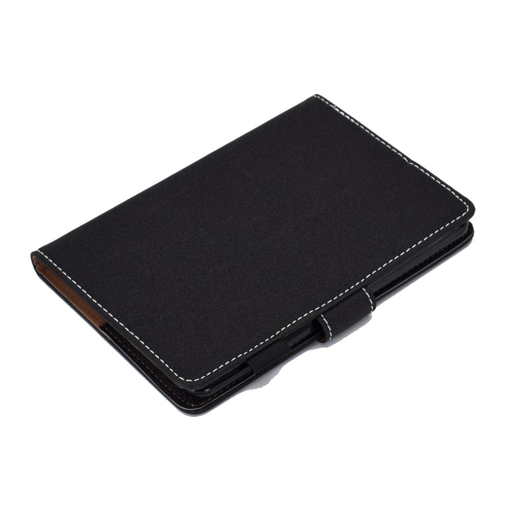 For Amazon Kindle Youth Edition 2022 PU Leather Stitching Line Tablet Case Card Slot Stand Folio Cover with Pencil Holder