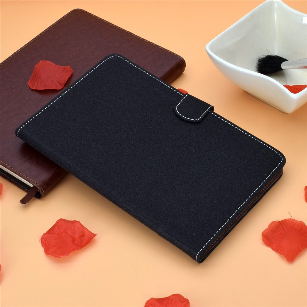 For Amazon Kindle Youth Edition 2022 PU Leather Stitching Line Tablet Case Card Slot Stand Folio Cover with Pencil Holder