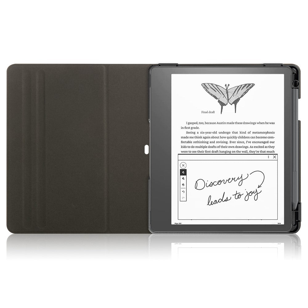For Amazon Kindle Scribe (2024) / (2022) / Kindle Scribe Solid Color Tablet Case Textured Surface Anti-Scratch Magnetic Absorption Tablet Cover with 360-degree Rotary Kickstand