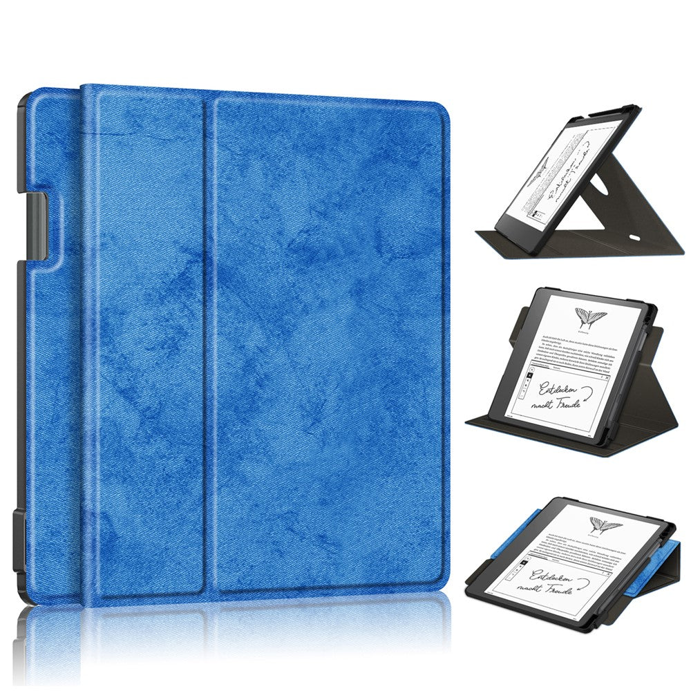 For Amazon Kindle Scribe (2024) / (2022) / Kindle Scribe Solid Color Tablet Case Textured Surface Anti-Scratch Magnetic Absorption Tablet Cover with 360-degree Rotary Kickstand