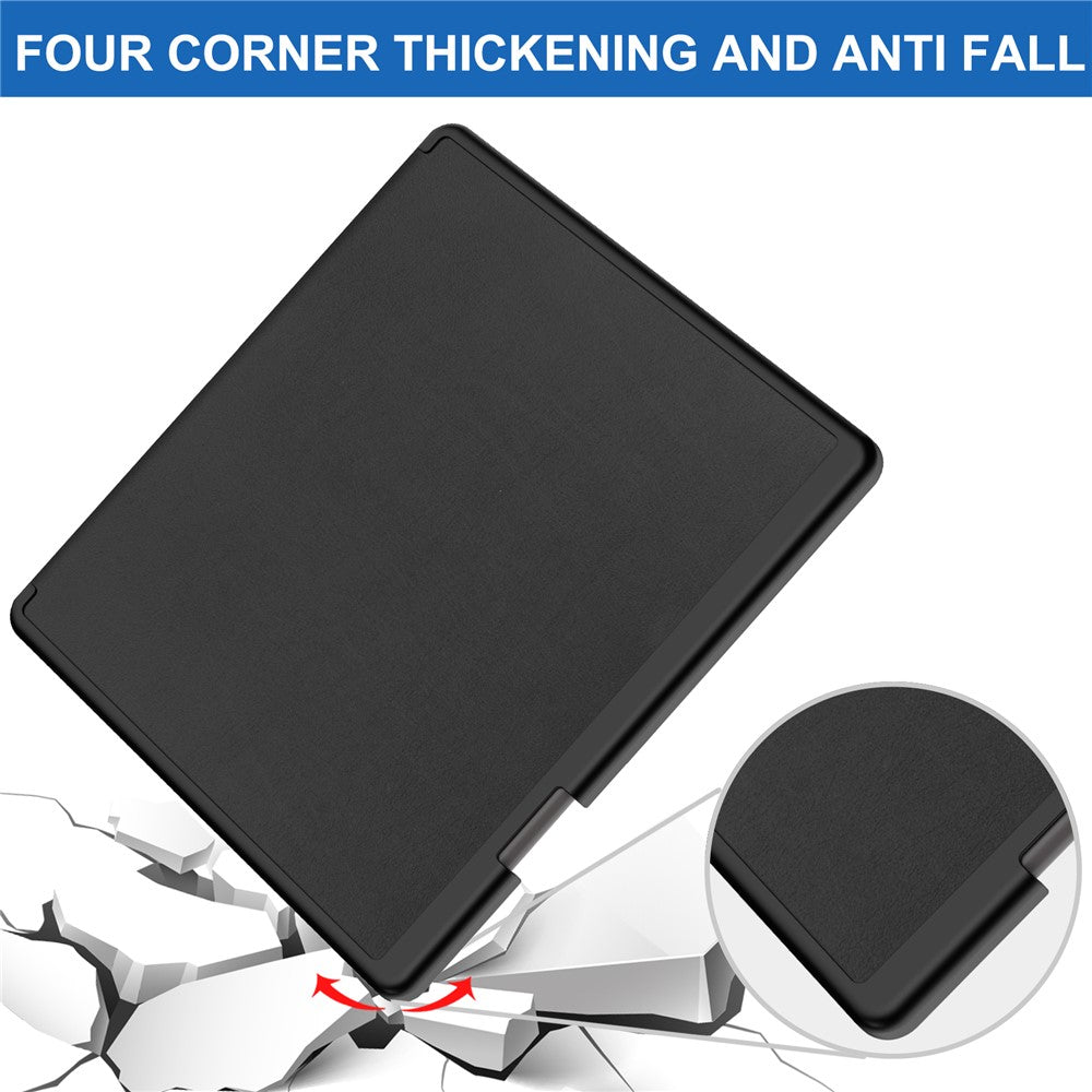 For Amazon Kindle Scribe Origami Stand PU Leather+TPU E-book Reader Case Shockproof E-Reader Cover with Auto Wake / Sleep