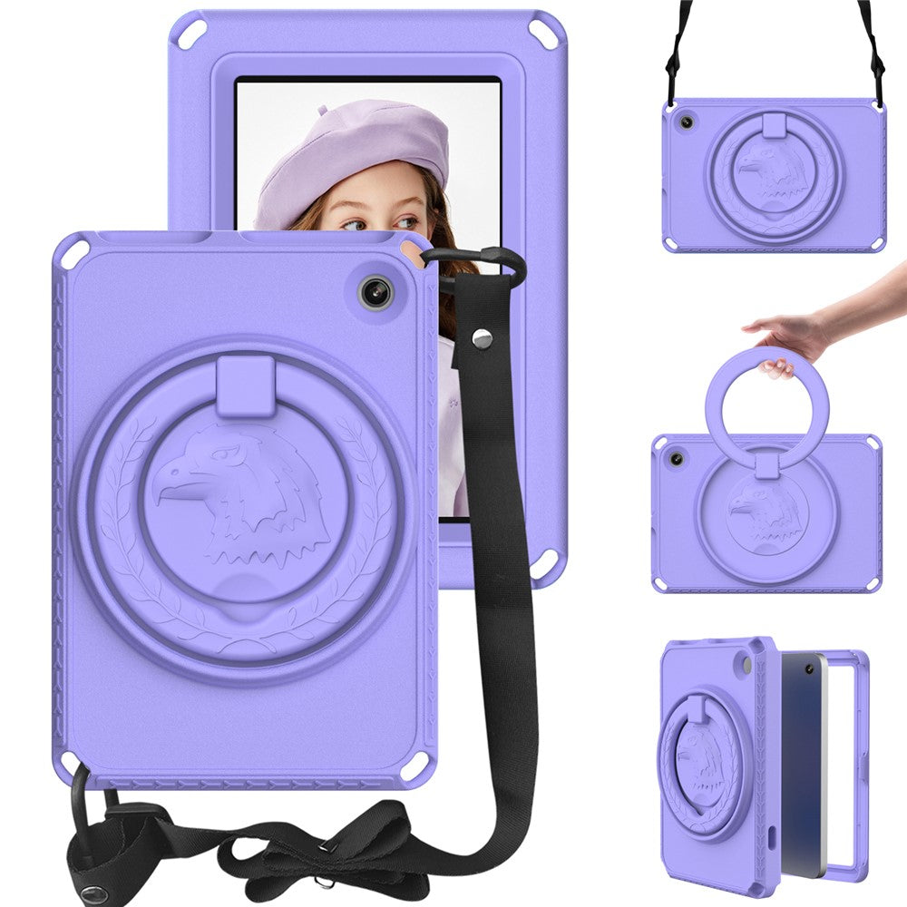 For Amazon Fire 7 (2022) Protective EVA Case with Shoulder Strap, Waterproof Screen Film