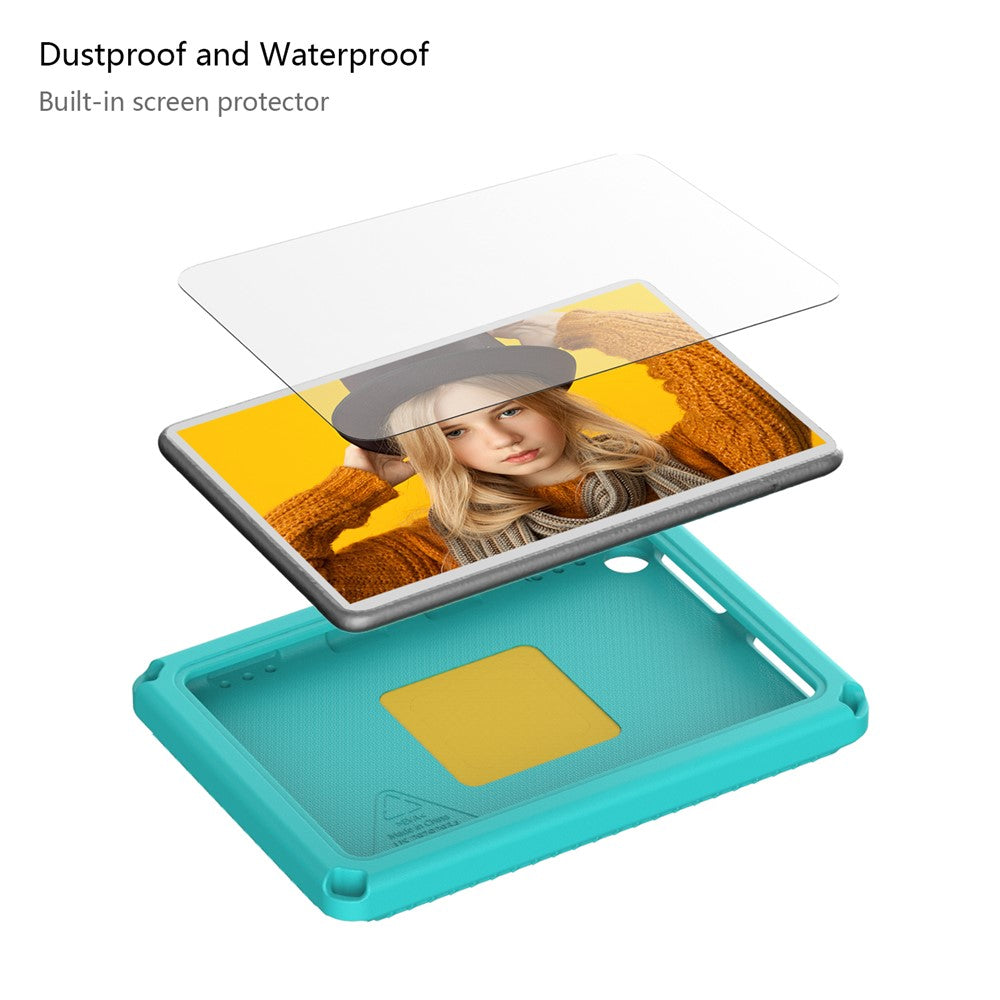 For Amazon Fire HD 8 (2022) / (2020) Shockproof EVA Case with Shoulder Strap, Waterproof Screen Protector