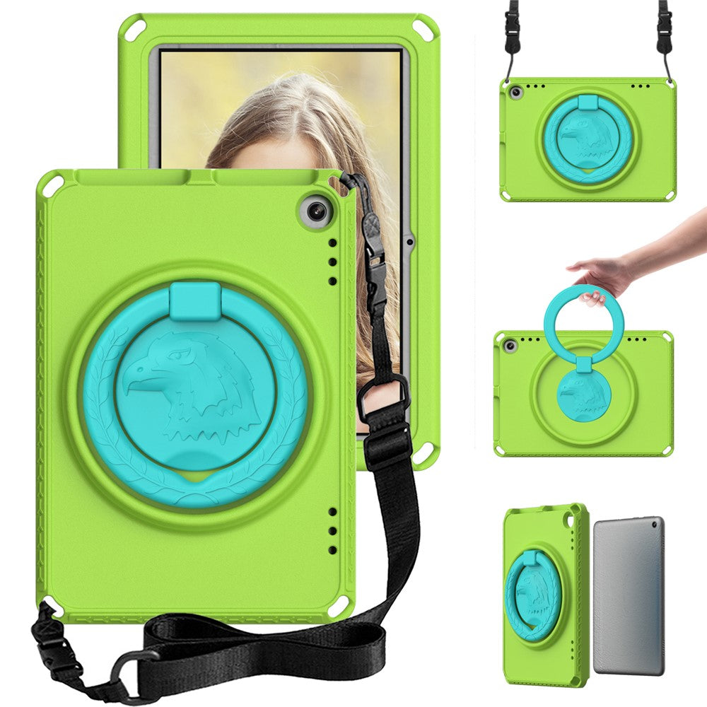 For Amazon Fire HD 8 (2022) / (2020) Shockproof EVA Case with Shoulder Strap, Waterproof Screen Protector