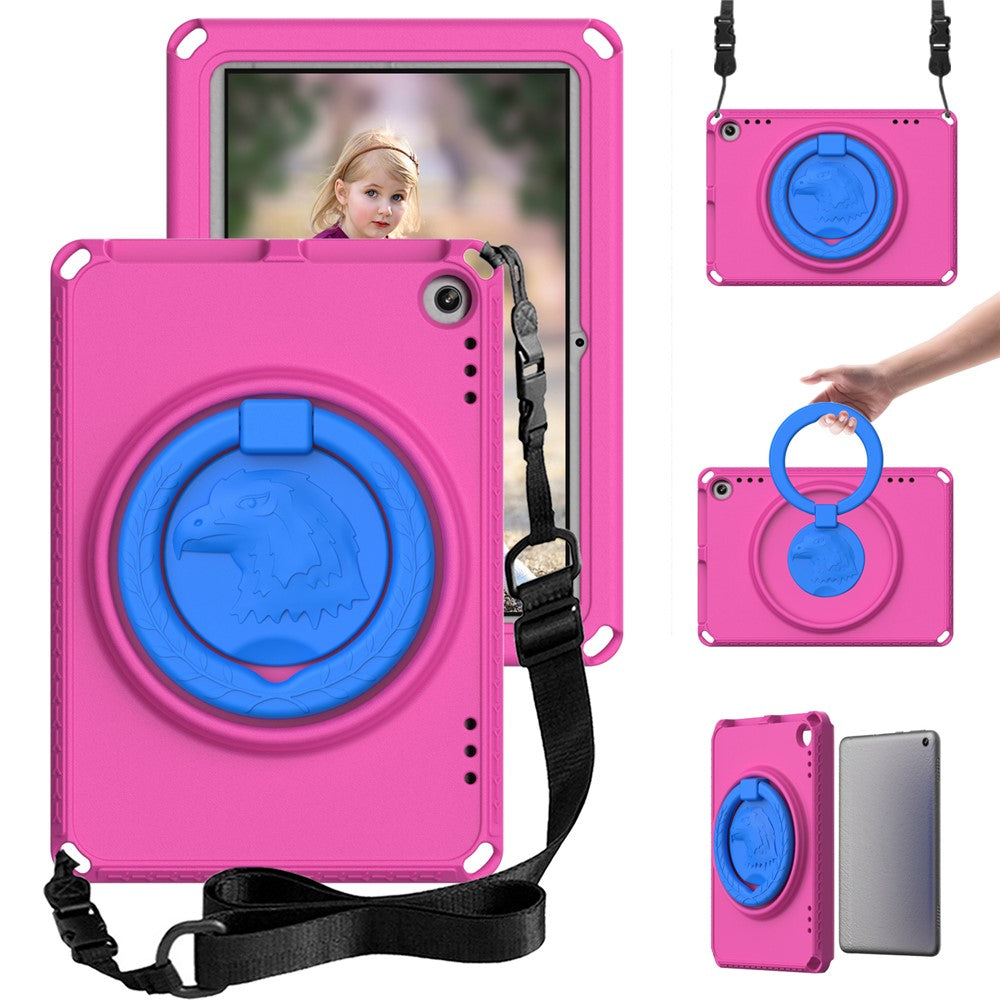 For Amazon Fire HD 8 (2022) / (2020) Shockproof EVA Case with Shoulder Strap, Waterproof Screen Protector