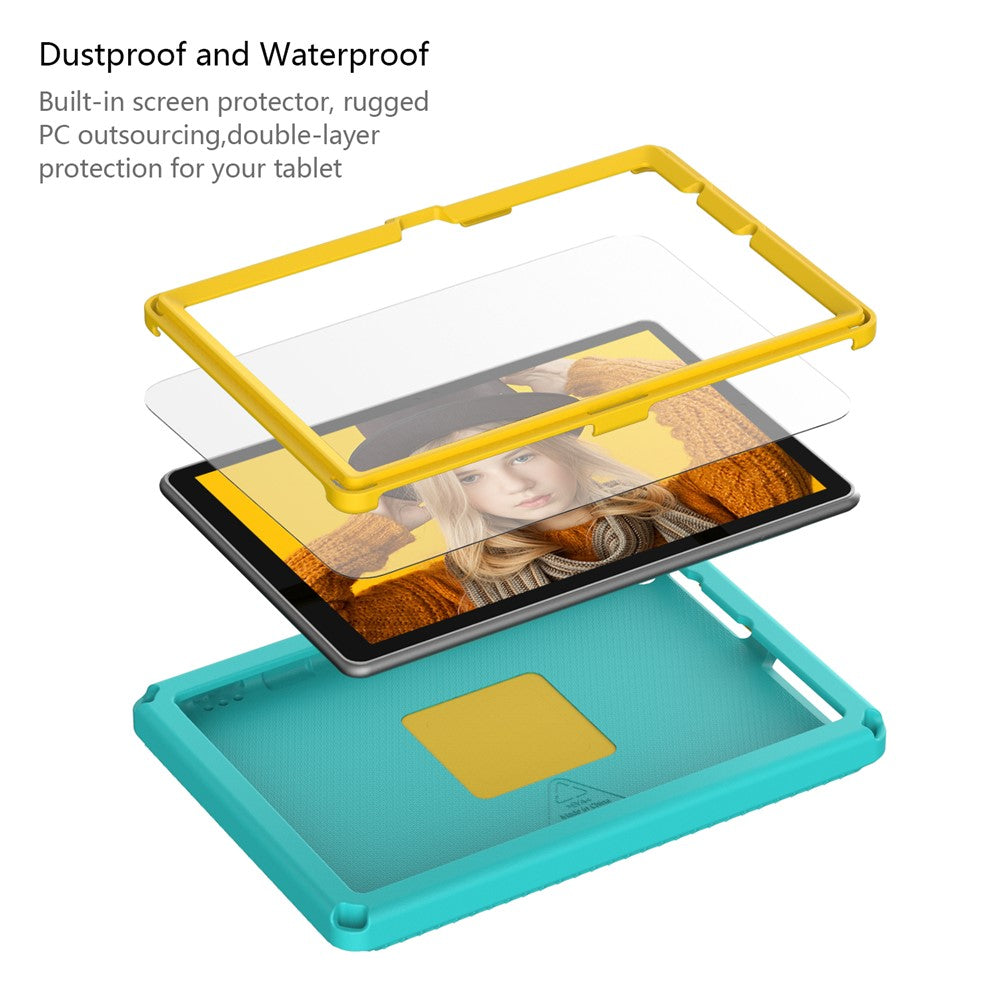 Hard EVA Case for Amazon Fire HD 10 (2021) Protective Cover with Shoulder Strap, Screen Film