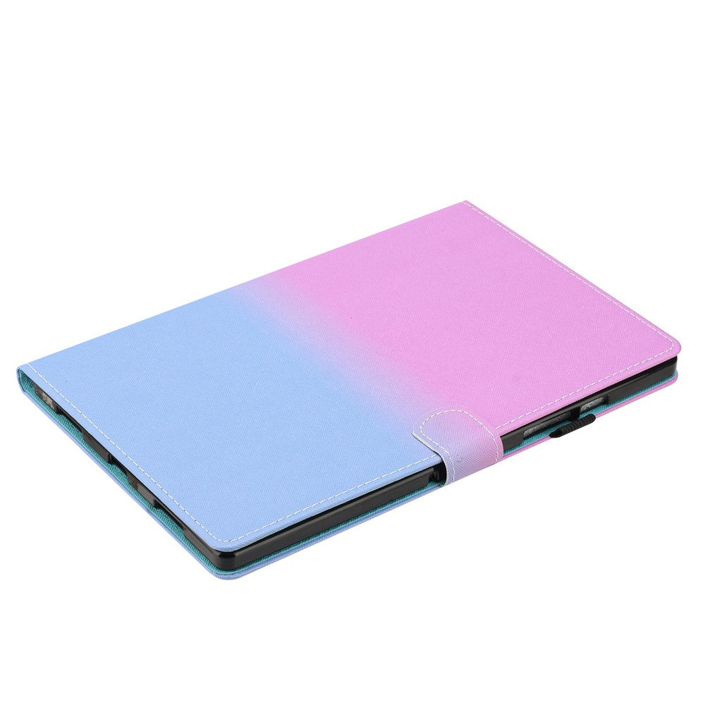 For Amazon Kindle 11th Gen (2022) Stitching Lines Gradient PU Leather Stand Cover Card Holder Tablet Case