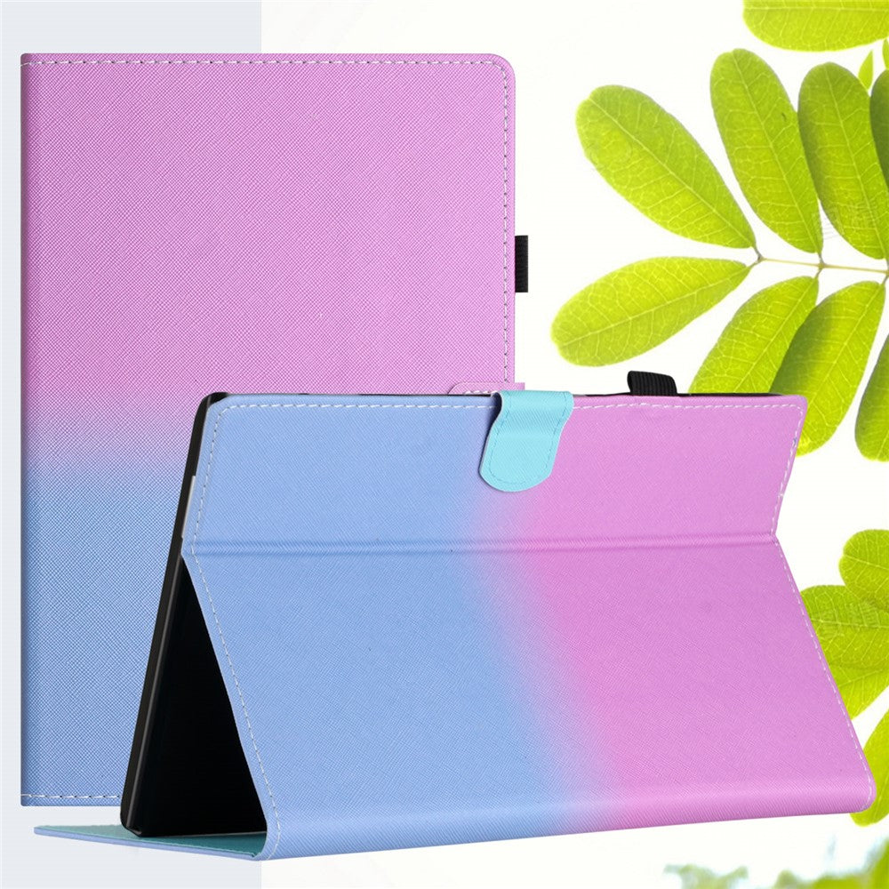 For Amazon Kindle 11th Gen (2022) Stitching Lines Gradient PU Leather Stand Cover Card Holder Tablet Case