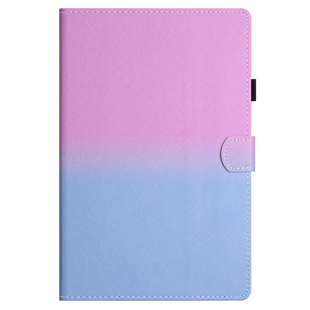For Amazon Kindle 11th Gen (2022) Stitching Lines Gradient PU Leather Stand Cover Card Holder Tablet Case