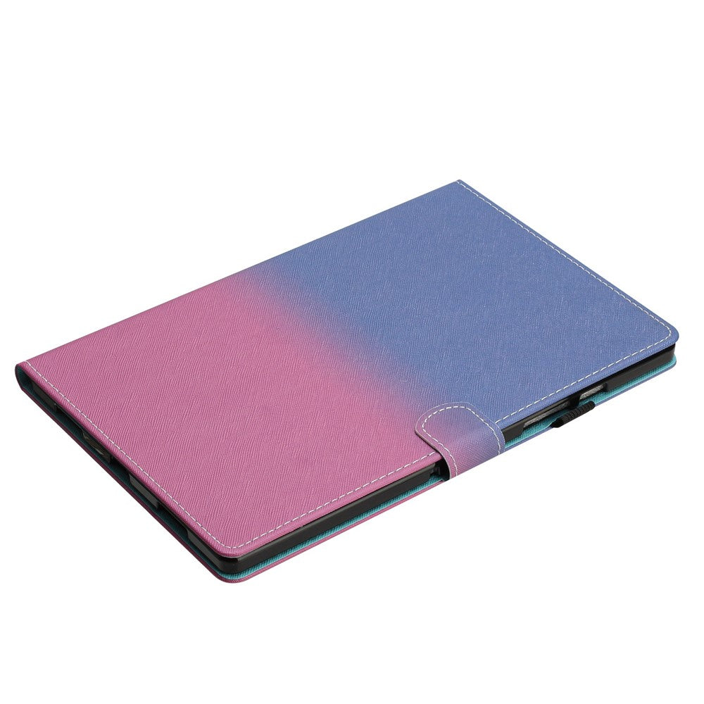For Amazon Fire HD 8 (2022) / Fire HD 8 Plus (2022) / Fire HD 8 (2020) Stitching Lines Gradient Leather Tablet Stand Case