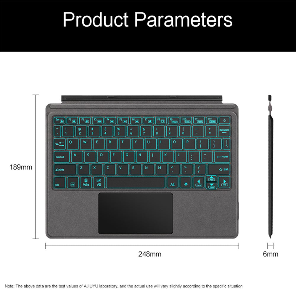 For Microsoft Surface Go 1 / 2 / 3 Magnetic Rechargeable Wireless Bluetooth-compatible Keyboard with Backlit