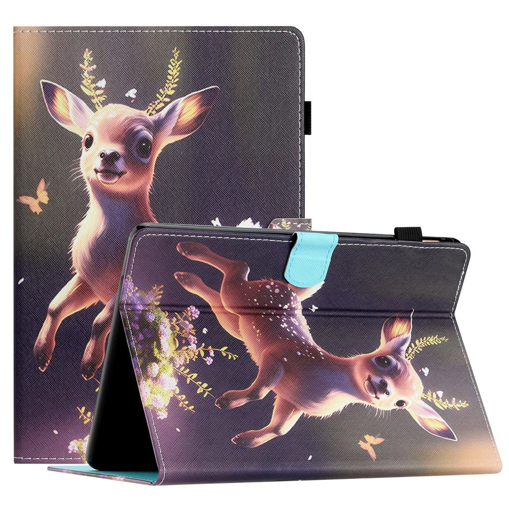 Anti-Scratch Tablet Case for Amazon Kindle Youth Edition 2022 Shockproof Cover Pattern Printing PU Leather Case