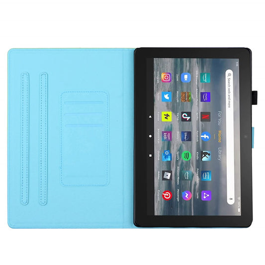 Anti-Scratch Tablet Case for Amazon Kindle Youth Edition 2022 Shockproof Cover Pattern Printing PU Leather Case