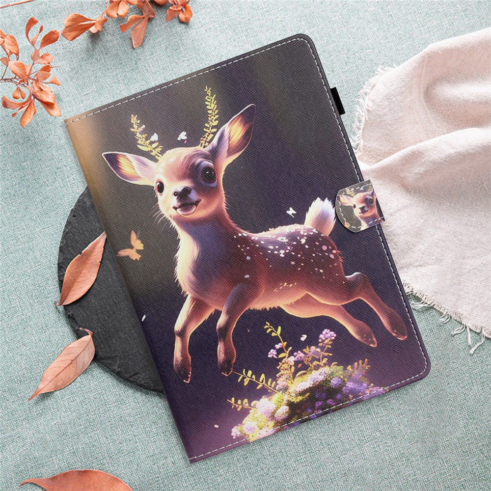 Anti-Scratch Tablet Case for Amazon Kindle Youth Edition 2022 Shockproof Cover Pattern Printing PU Leather Case