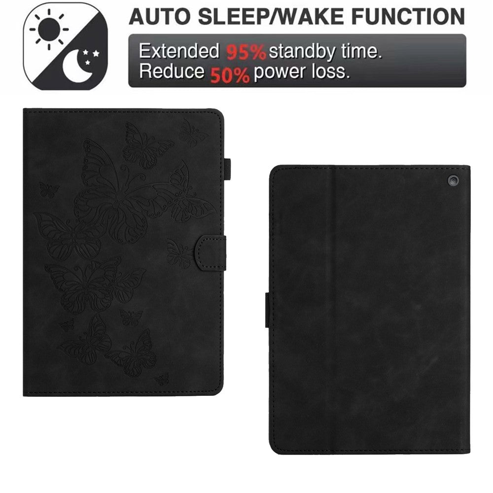 Imprinted Pattern Flip Cover for Amazon Fire HD 8 Plus (2022) / Fire HD 8 (2022) PU Leather Card Slot Tablet Case